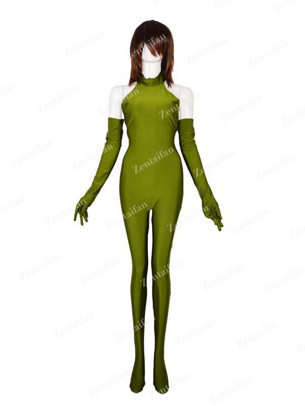 Army Green Spandex Female Superhero Costume - Click Image to Close