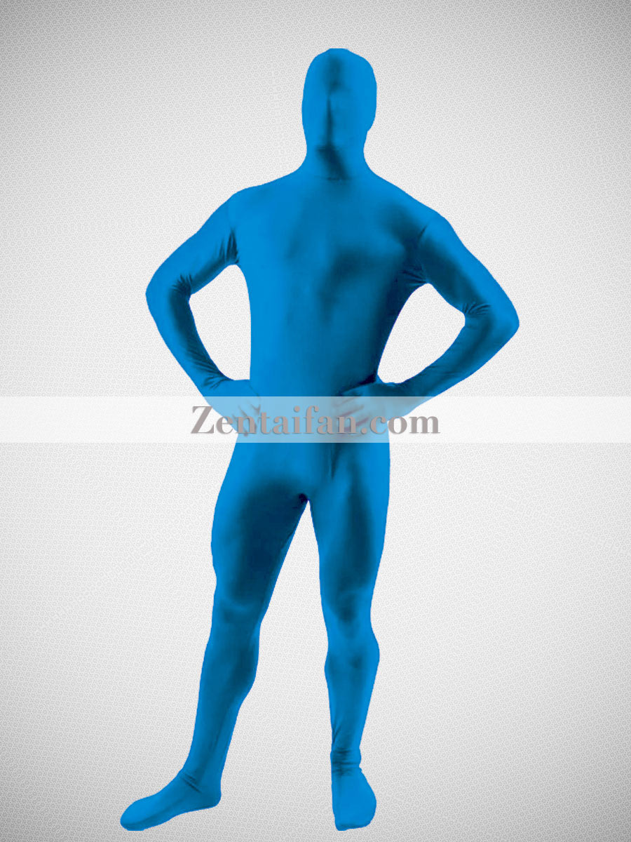 Blue Lycra Spandex zentai Fullbody Suit - Click Image to Close