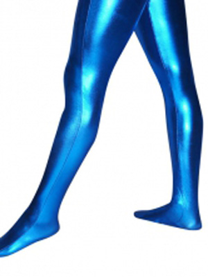 Blue Shiny Metallic Stockings