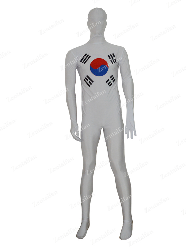 Custom Korea Flag Spandex Fullbody Zentai Suit