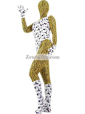 Dalmatians and Leopard Multicolor Lycra Zentai Suit