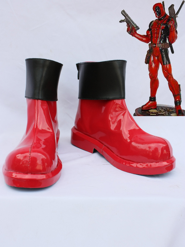 Deadpool Red Superhero Cosplay Boots