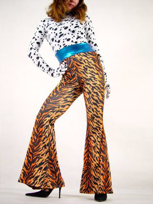 Dotted And Tiger Multicolor Lycra Zentai Suit