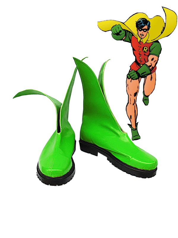 Green Robin Artificial Leather Cosplay Boots