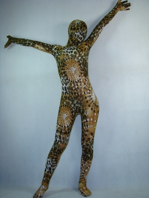 Leopard And Circle Pattern Fullbody Spandex Zentai Suit