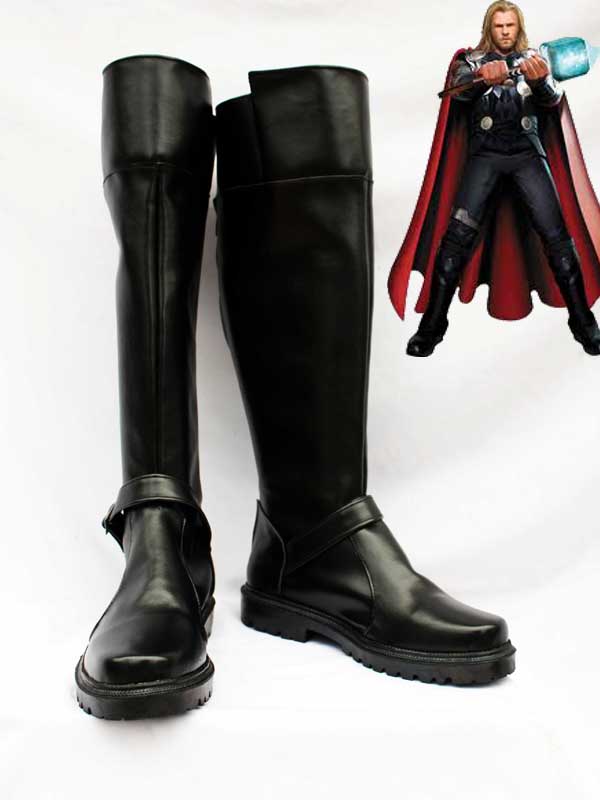 Marvel Comics Thor Black Superhero Cosplay Boots