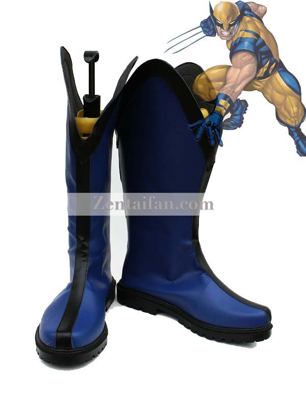 Marvel X-Men Wolverine Blue Cospaly Boots - Click Image to Close