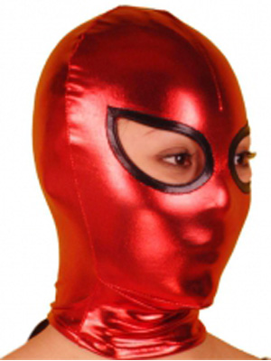 Red And Black Open Eye Shiny Metallic Hood - Click Image to Close