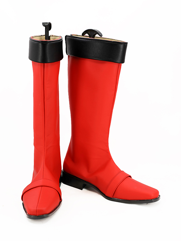 Red & Black Power Ranger Cosplay Boots