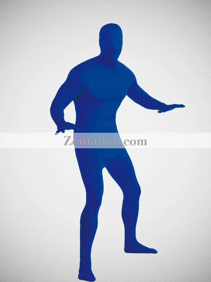 Royal Blue Spandex Full Body Zentai suit - Click Image to Close