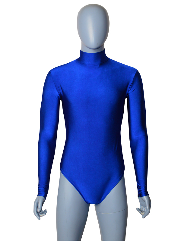 Royal blue male Spandex Zentai Leotards - Click Image to Close