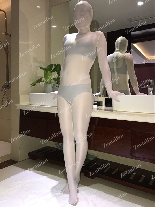 Sexy Fullbody Transparent Nude Spandex Suit