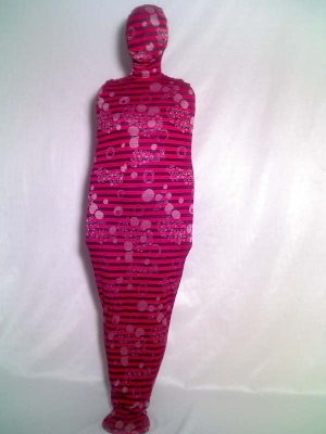 Silk Rose Red Unisex Fullbody Body Bound Zentai Suit