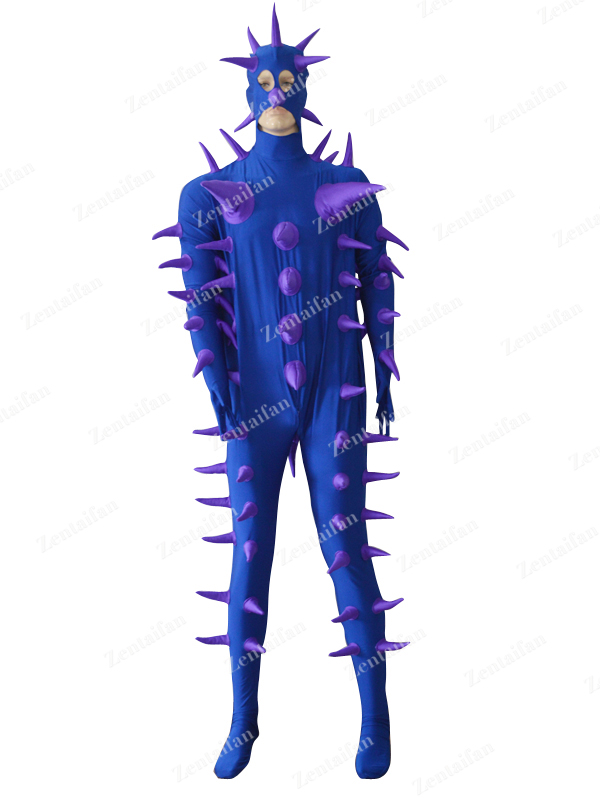 Super Cool Fantasy Purple Hedgehog Spandex Suit