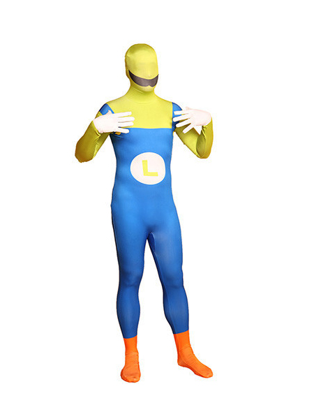 Super Mario Luigi Spandex Overalls Fullbody Zentai Suit - Click Image to Close