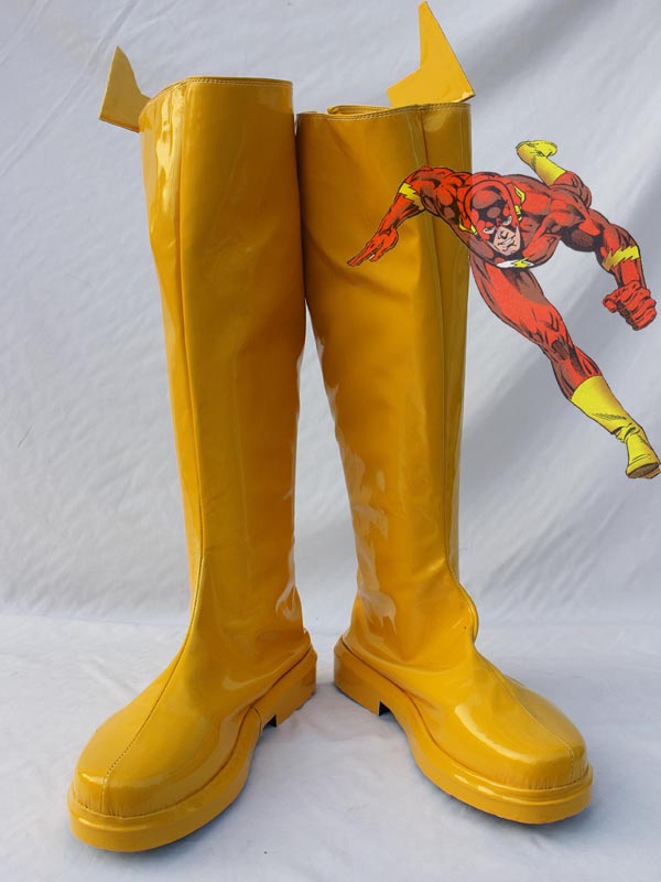 The Flash Superhero Cosplay Boots - Click Image to Close