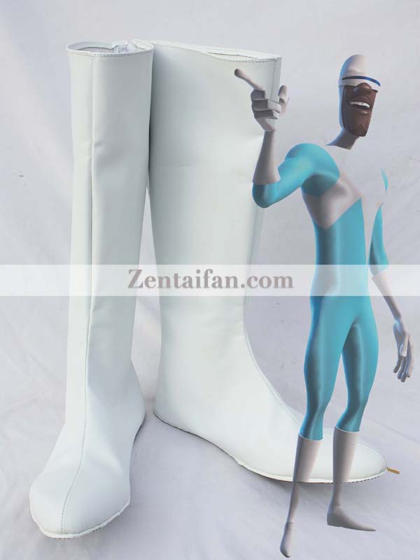 The Incredibles Frozone White Cosplay Boots