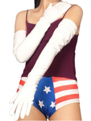 White Sexy PVC Gloves - Click Image to Close