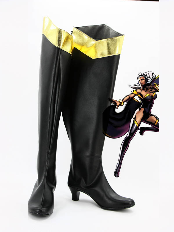 X-men Black Storm Superhero Boots - Click Image to Close