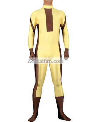 Yellow And Brown Unisex Superhero Costume