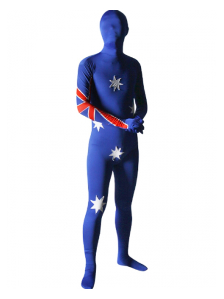 Australia Flag Lycra Spandex Zentai Suit - Click Image to Close