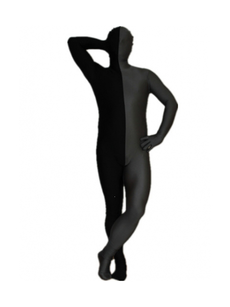 Black and Gray Tight Spandex Zentai Suits