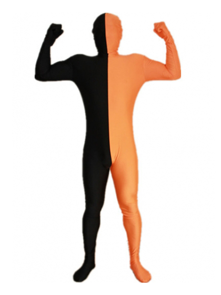 Black and Orange Tight Spandex Zentai Suits