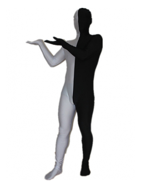 Black and White Tight Spandex Zentai Suits
