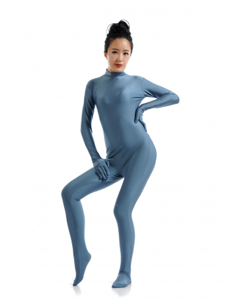 Gray Back Zipper No Hood Spandex Zentai Suits [201414002] - $25.00 ...