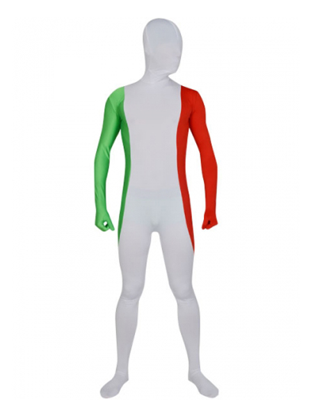 Italy Flag Lycra Spandex Full Body Zentai Suit