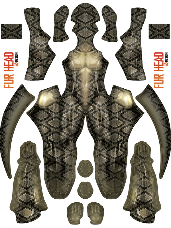 NEW Snake Pattern Printing Spandex Suit No Mask