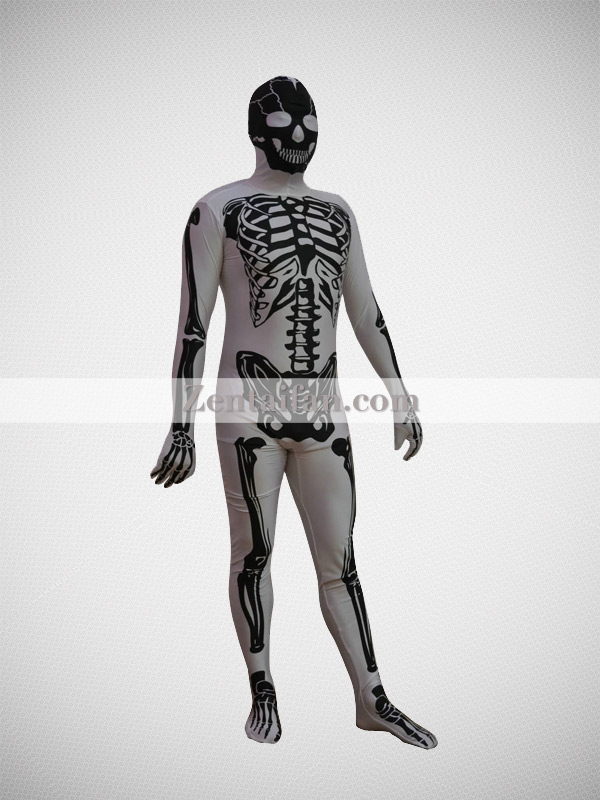 New Skeleton Lycra Spandex Zentai Suit