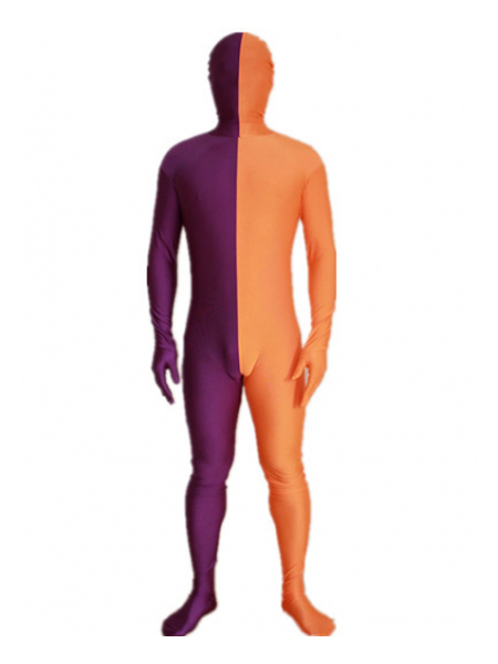 Purple and Orange Tight Lycra Spandex Zentai Suits