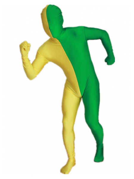 Yellow and Green Tight Lycra Spandex Zentai Suits
