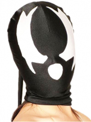 Black And White Spandex Lycra Hood