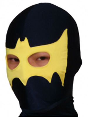 Black And Yellow Open Eye Spandex Hood