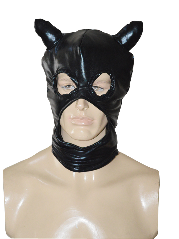 Black Cat Open Eyes/Mouth Hood