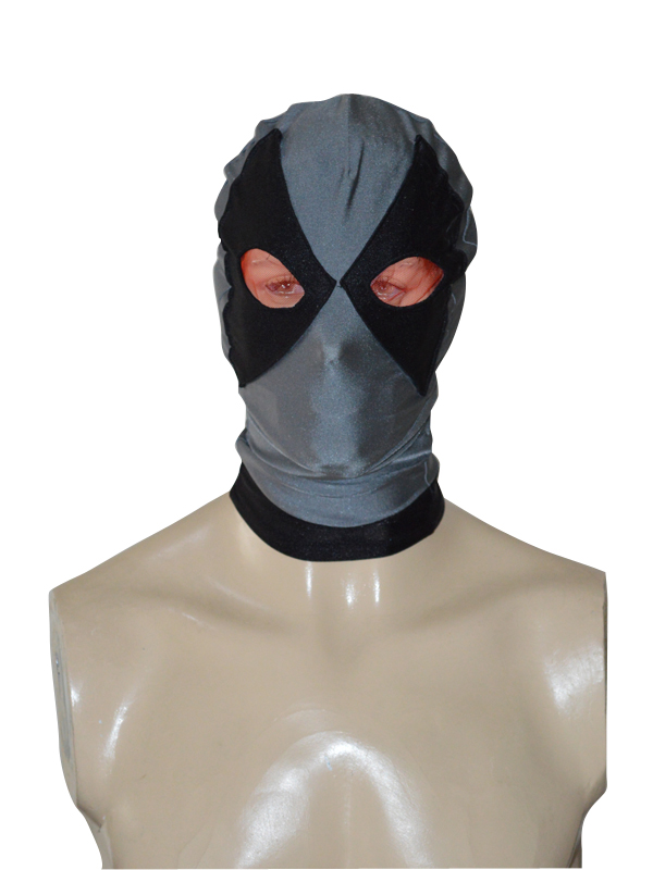 Black & Grey Deadpool Spandex Hood