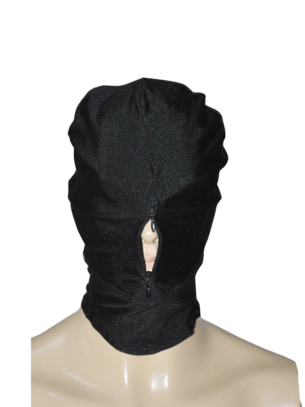 Black Lycra Spandex Hood With Front Zipper [ZAH024] - $12.00 : fan ...