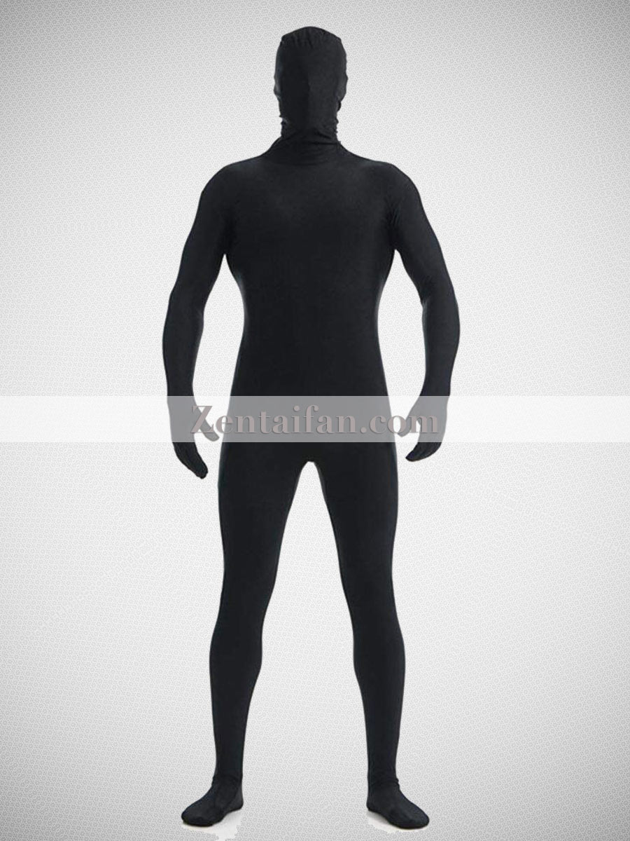 Black upgraded Spandex Full Body Zentai suit