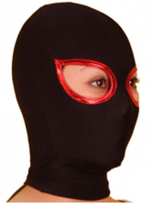 Black Open Eye Lycra Spandex Hood