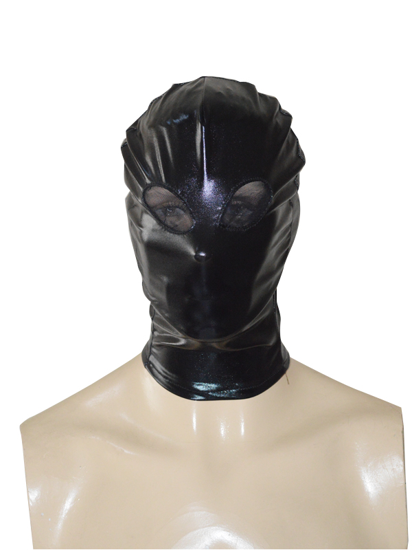 Black Shiny Metallic Open Eyes Hood