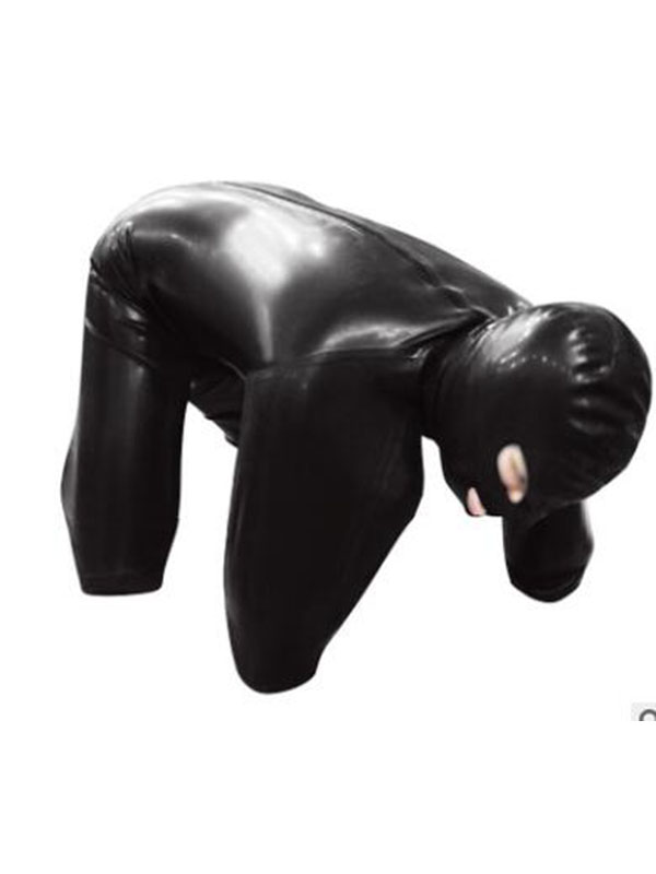 Black Shiny Metallic Tight Dog Suit