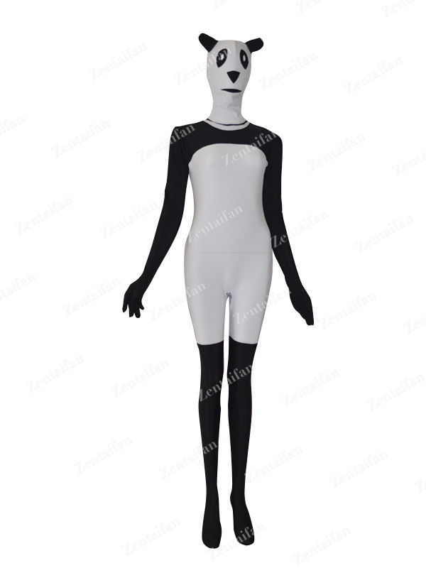 Black & White Chinese Panda Custom Spandex Animal Suit