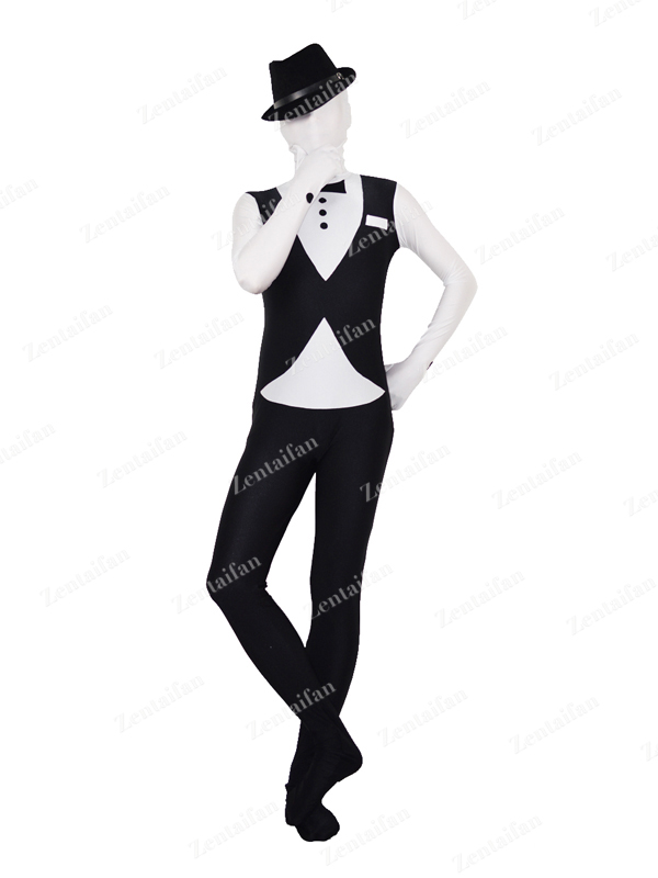 Black & White Spandex/Lycra Business Suit Design Costume