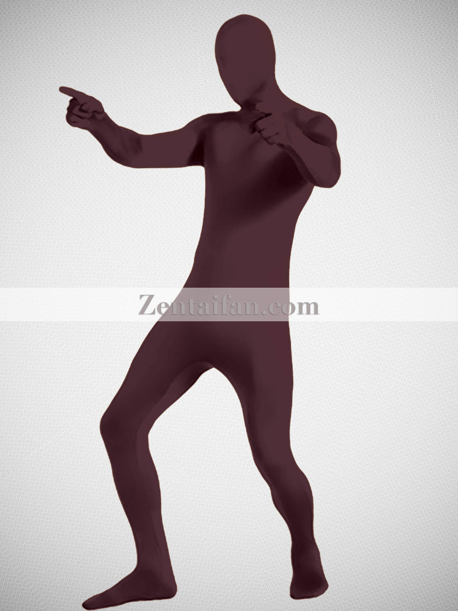 Dark Brown Spandex Fullbody Zentai Suit