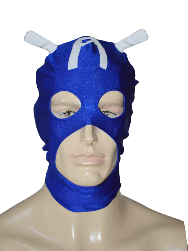 Captain America Blue Lycra Spandex Hood