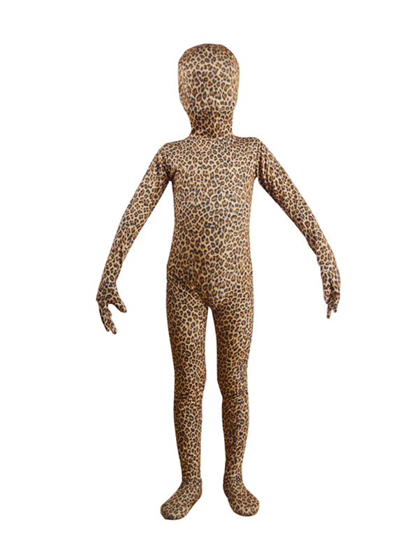Chidren Leopard Pattern Spandex Zentai Suit