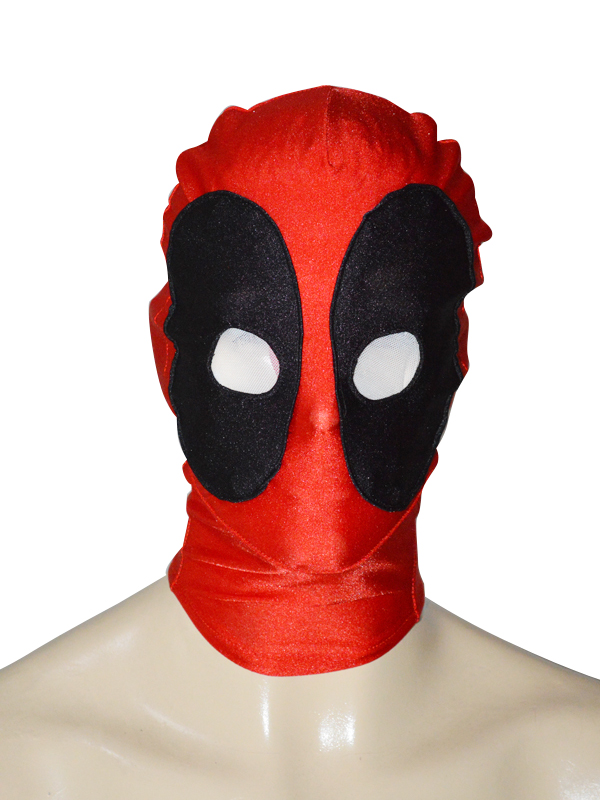 Classic Black & Red Deadpool Spandex Hood