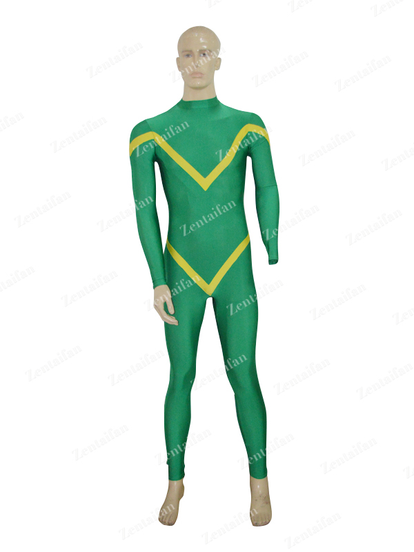 Deep Green & Yellow Custom Female Zentai Costume